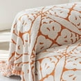 thumbnail image 3 of TOPCHANCES Chenille Couch Cover Sofa Slipcovers Towel Cover Couch Furniture Pet Protector Throws Blanket  (180*300cm, Orange), 3 of 7