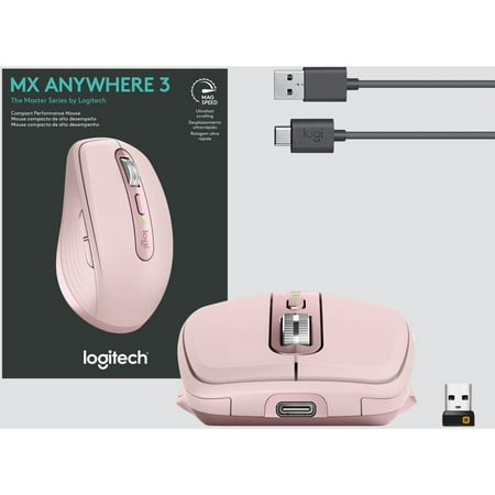 Logitech 910005986 MX Anywhere 3 Compact Performance Mouse - Rose
