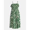 thumbnail image 5 of Time and Tru Women's Sleeveless Smocked Midi Dress, Sizes XS-XXXL, 5 of 5