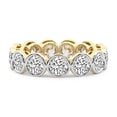 thumbnail image 2 of Round Shape Lab Grown Diamond Dream Bazel Eternity Ring For Women | 3 Carat IGI Certified 14K Yellow Gold | FG-VS Quality Friendly Diamonds Eternity Ring Size 5, 2 of 5