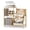 Gold and White, variant on Olakee Record Player Table, with 3-Tier Vinyl Storage for 220 Albums, for Living Room Music Room Study, Black and Brown