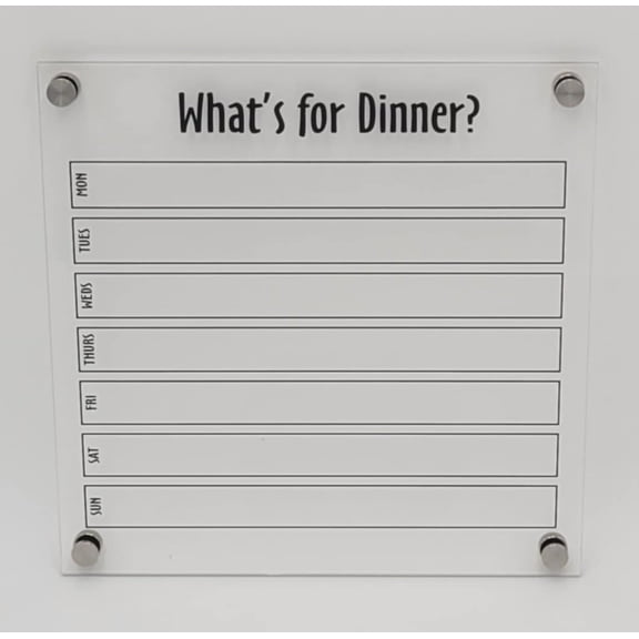 10″ x 10″ What’s for Dinner Acrylic Sign