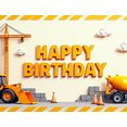 thumbnail image 3 of Construction Themed Happy Birthday Backdrop Banner with Cranes Mixers Party Decorations for Birthday Party Photo Booth Supplies Kids Celebration Background Decor, 3 of 7