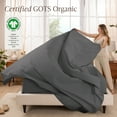 thumbnail image 3 of Bare Home Organic Percale Sheet Set - 100% Organic Cotton - Twin, Gray, 3 of 10