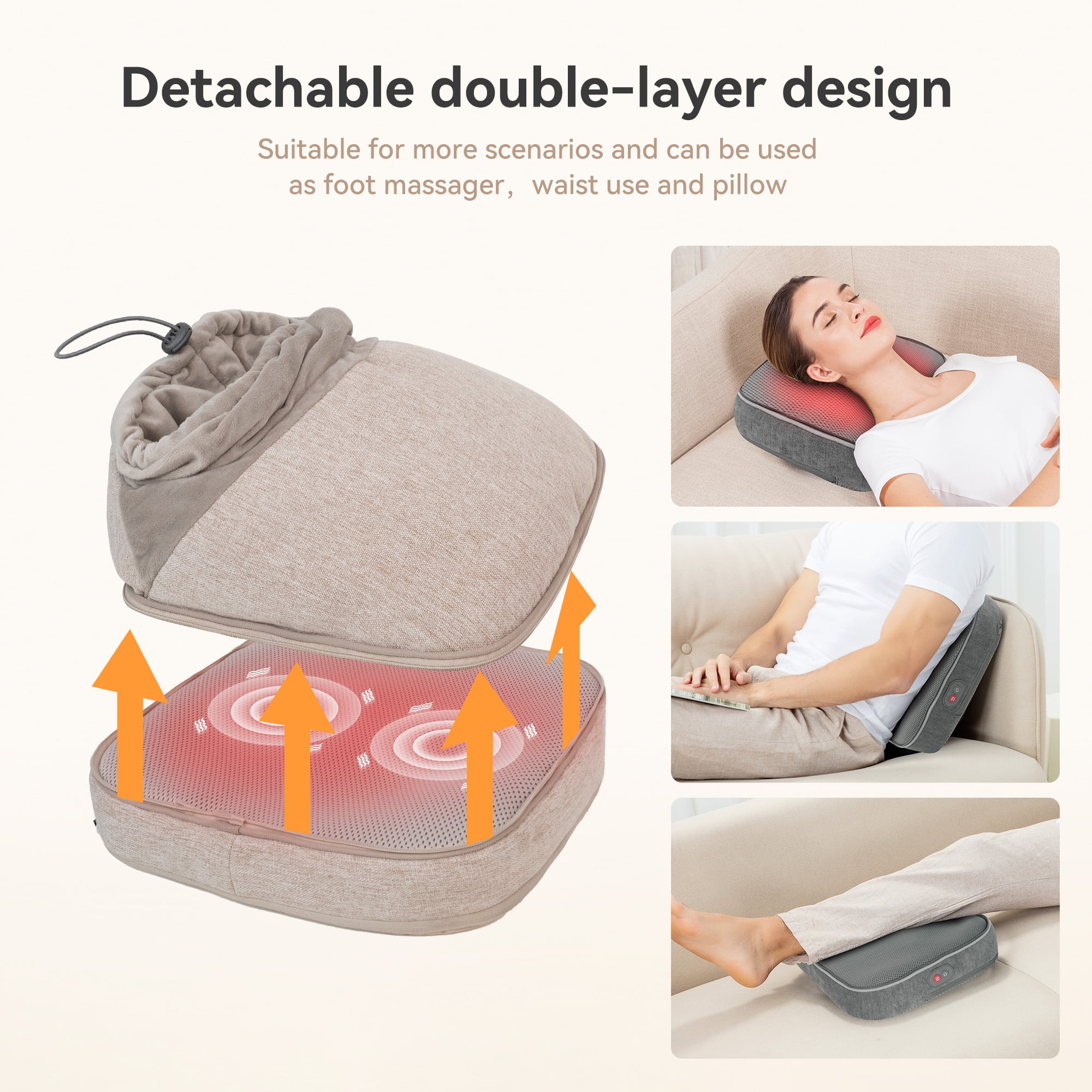 Vibration Foot Massager with Heat, Snailax foot Warmer with App Control, Gifts