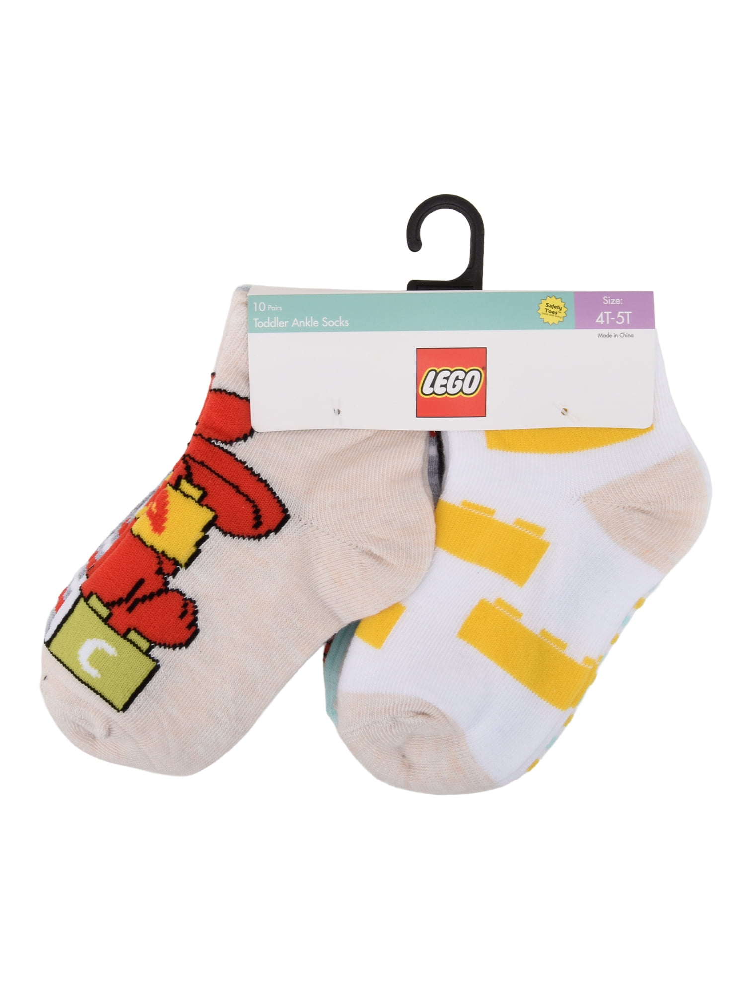 Lego Infant Toddler 10-Pack Ankle Socks, Sizes 12M-5T