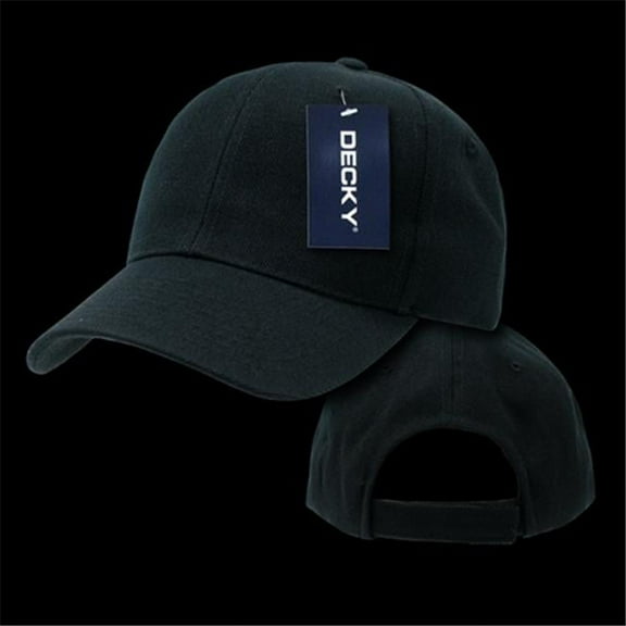 Decky 207-BLK Deluxe Baseball Cap, Black