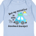 thumbnail image 4 of Inktastic Book My Reservation I'm Going to Grandma and Grandpa's Boys or Girls Long Sleeve Baby Bodysuit, 4 of 5