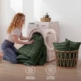 thumbnail image 3 of U by Bedsure Queen Tufted Boho Comforter Set, 3 Pieces Farmhouse Shabby Chic Embroidery Bedding Set, Soft Jacquard Bronze Green Comforter for All Seasons, 3 of 10