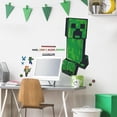 thumbnail image 6 of Officially Licensed RMK5360GM Minecraft Creeper Giant Peel and Stick Wall Decals, Green, Black, 6 of 6