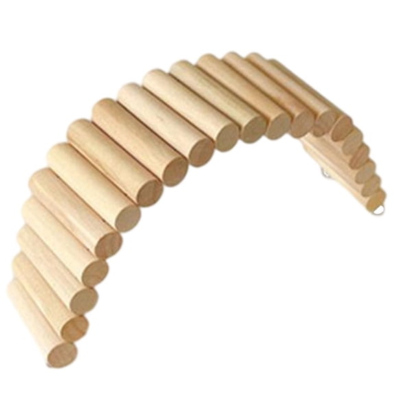 Hamster Bridge, Mutifunctional Hamster Ladder, Natural Wooden Bendable, Exercise 7.5x30cm