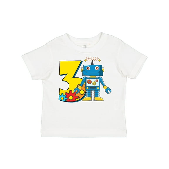 Inktastic 3rd Birthday Robot Boys or Girls Toddler T-Shirt