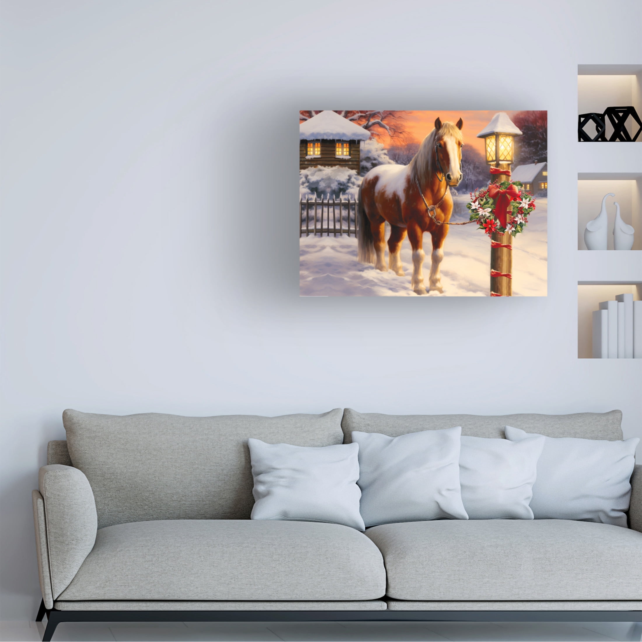 Canvas Wall Art - Stewart 'At Home' Wall Art for Living Room, Bedroom, or Office Décor by Trademark Fine Art - 19 x 14 Inches