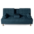 thumbnail image 2 of Sofá Cama con Portavasos de Velvet Olivo Makora Modelo Zambroni, 2 of 10