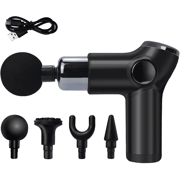 Pistola de masaje muscular-6 niveles ajustable Negro Malubero Malu1496