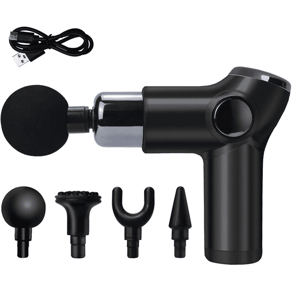 Pistola de masaje muscular-6 niveles ajustable Negro Malubero Malu1496