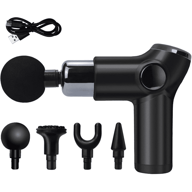 Pistola de masaje muscular-6 niveles ajustable Negro Malubero