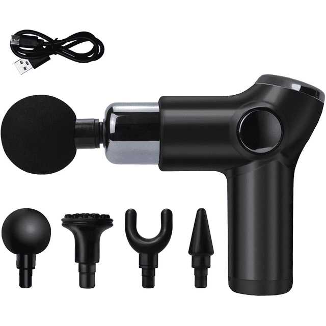 Pistola de masaje muscular-6 niveles ajustable Negro Malubero Malu1496