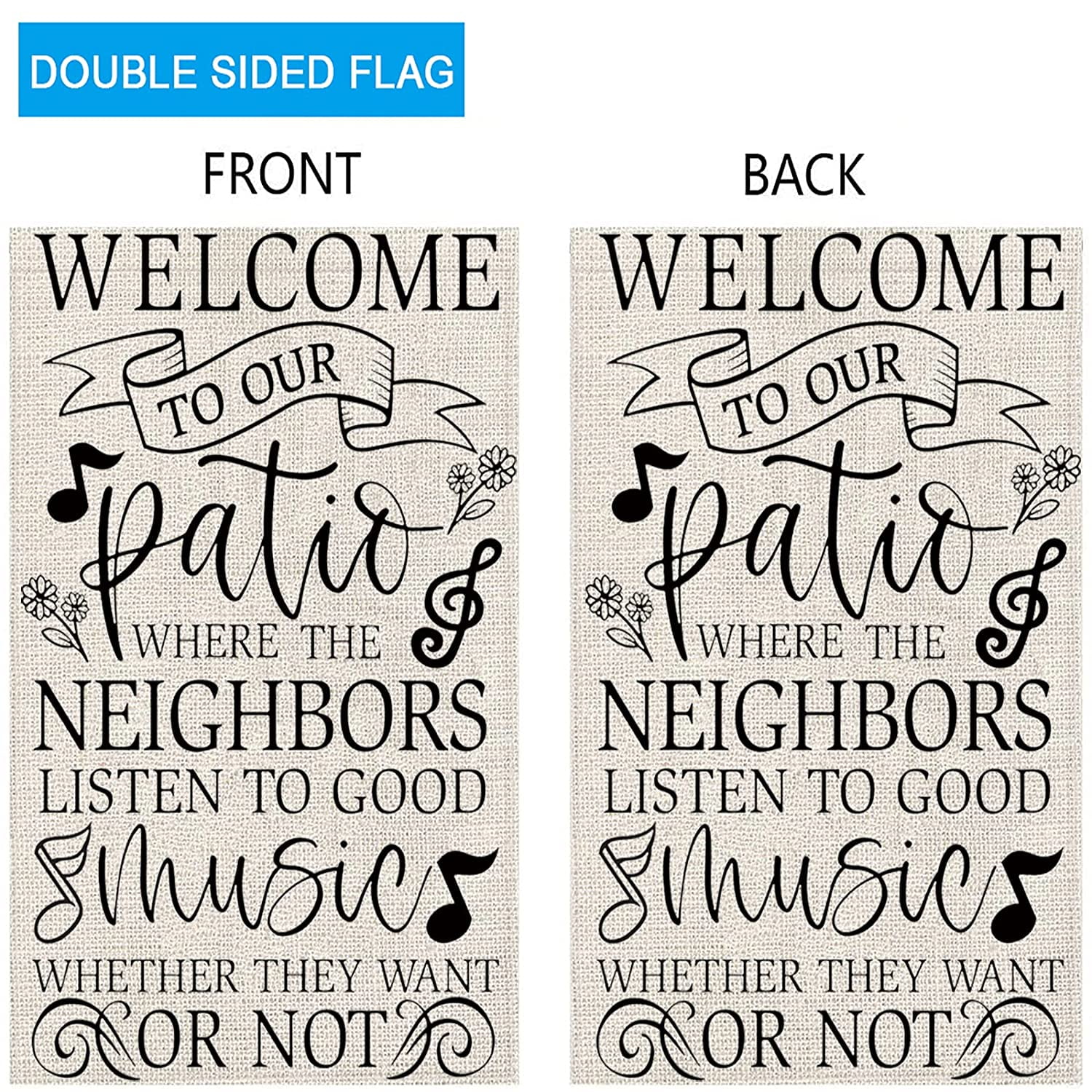 Welcome to our Patio Garden Flag ~ Double Sided Flag 