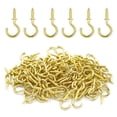 thumbnail image 1 of Biaungdo 100 piezas 5/8"" Ganchos para tazas de techo Ganchos para tornillos Ganchos para tazas de techo Tornillos autorroscantes Ganchos dorados -, 1 of 5