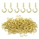 thumbnail image 1 of Biaungdo 100 piezas 5/8"" Ganchos para tazas de techo Ganchos para tornillos Ganchos para tazas de techo Tornillos autorroscantes Ganchos dorados -, 1 of 5