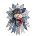 thumbnail image 2 of DIY Quilted Christmas Bow Kit, Snowman Fabric Patchwork Door Decor, 18 Inch Farmhouse‑Style Beginner‑Friendly Sewing Kit for Front Door, Wall Hanging and Festive Christmas Home Decoration, 2 of 6