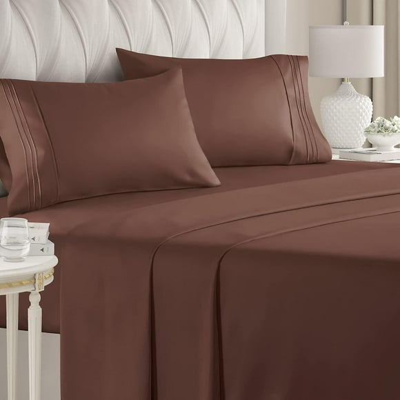 Full Size Sheet Set - Breathable Cooling Sheets - Hotel Luxury Bed Sheets - Extra Soft - Deep Pockets - Easy Fit - 4 Piece Set - Wrinkle Free - Comf