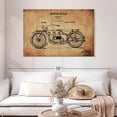 thumbnail image 2 of Elephant Stock Vintage Motorcycle Patent Wall Art - Horizontal Canvas Wall Art - Living Room Wall Decor - Transportation Canvas - Brown And Black Decor - 48" x 32", 2 of 8