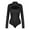 5- Mock Neck Cutout Front - Black, variant on Vaslanda Women's Mock Turtle Neck Long Sleeve Tops Bodysuit Jumpsuit