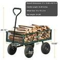 thumbnail image 2 of JOYFULIN Garden Cart, 660LBS Capacity Mesh Steel Garden Wagon with Handle, Removable Sides and 10" All Terrain Tires, Heavy-Duty Utility Cart for Yard, Lawn, and Outdoor Use, Green, 2 of 6