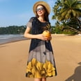 thumbnail image 4 of Vsdgher Robe Élégante pour Femme avec Chapeau pour Femmes Été 2025 Décontractée Midi Maxi Robes Légère à Manches Courtes Col Rond Robe de Plage, 4 of 6