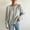 Gray, variant on Fuzz Cardigan for Women Oversized Crew Neck Knit Jackest with Button Front Casual Long Sleeve Sweater Jacket Dark Gray S