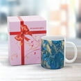 thumbnail image 2 of Dark Blue and Gold Liquid Marbling Ink Marble Abstract Pattern White Ceramic Cup, 11 Oz Tea Mug, Coffee Mug, Milk Mug, Juice Ceramic Cup for Home Offices Cafe Party Mom Father Daughter Son, 2 of 5