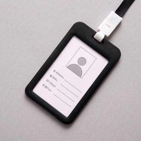 - Portable Colorful Employee Plastic ID Card Holder Name Tag Lanyard Neck Strap