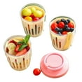 thumbnail image 4 of Shoreew Portable Salad Cup with Fork Double-Layer Salad Bowl for Efficient Drainage Yogurt Oatmeal Cereal Milk Cup Leak-Proof Travel Bowl, 4 of 7