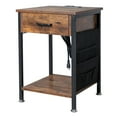 Ktaxon Side Table with Storage, End Table with USB Ports and Outlets