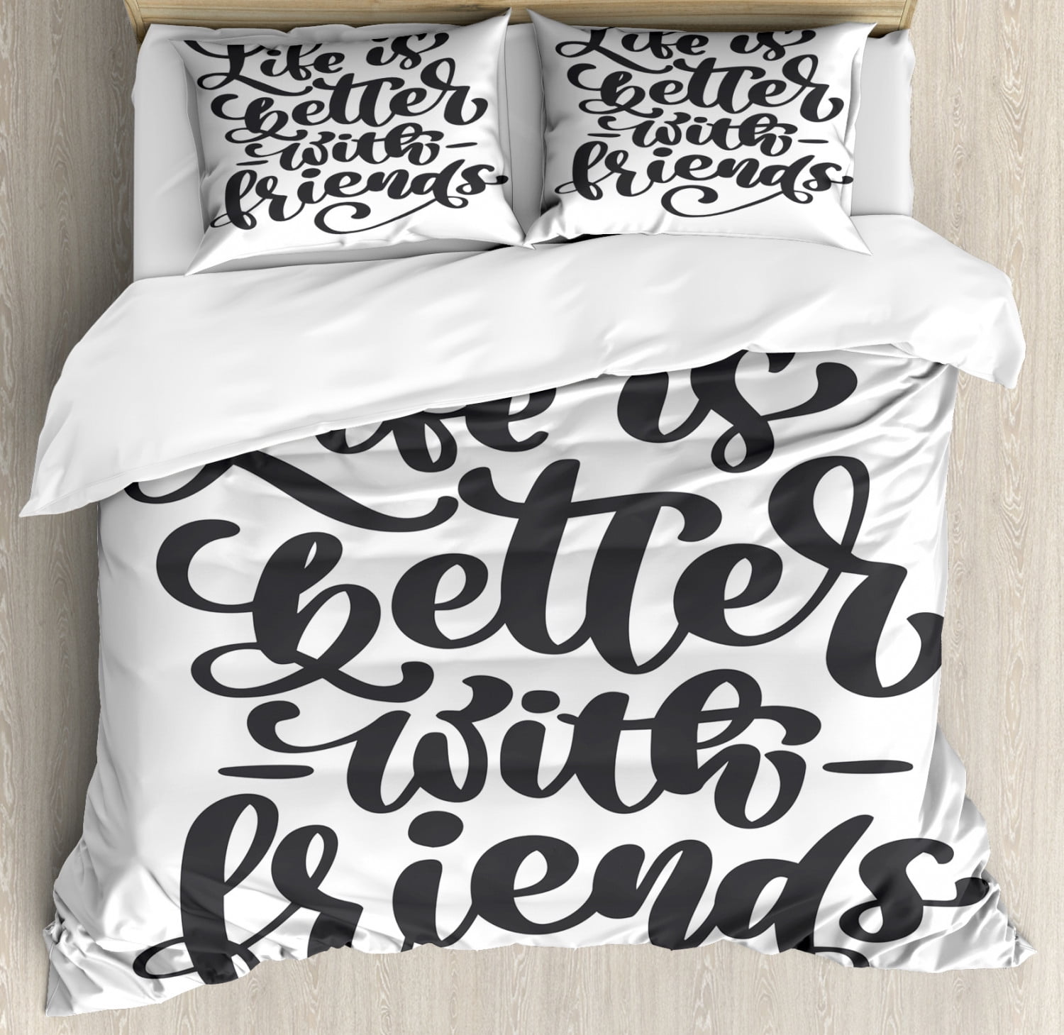 Best Friend Duvet Cover Set King Size, Life Is Better With Friends