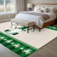 thumbnail image 5 of Area Rug 60×96in, Dwarf St. Patrick's Day Gold Coin Floor Carpet Living Room Rug, Shamrock Green Plaid Non-Slip Welcome Mat Indoor Rugs for Bedroom Dining Room, 5 of 9