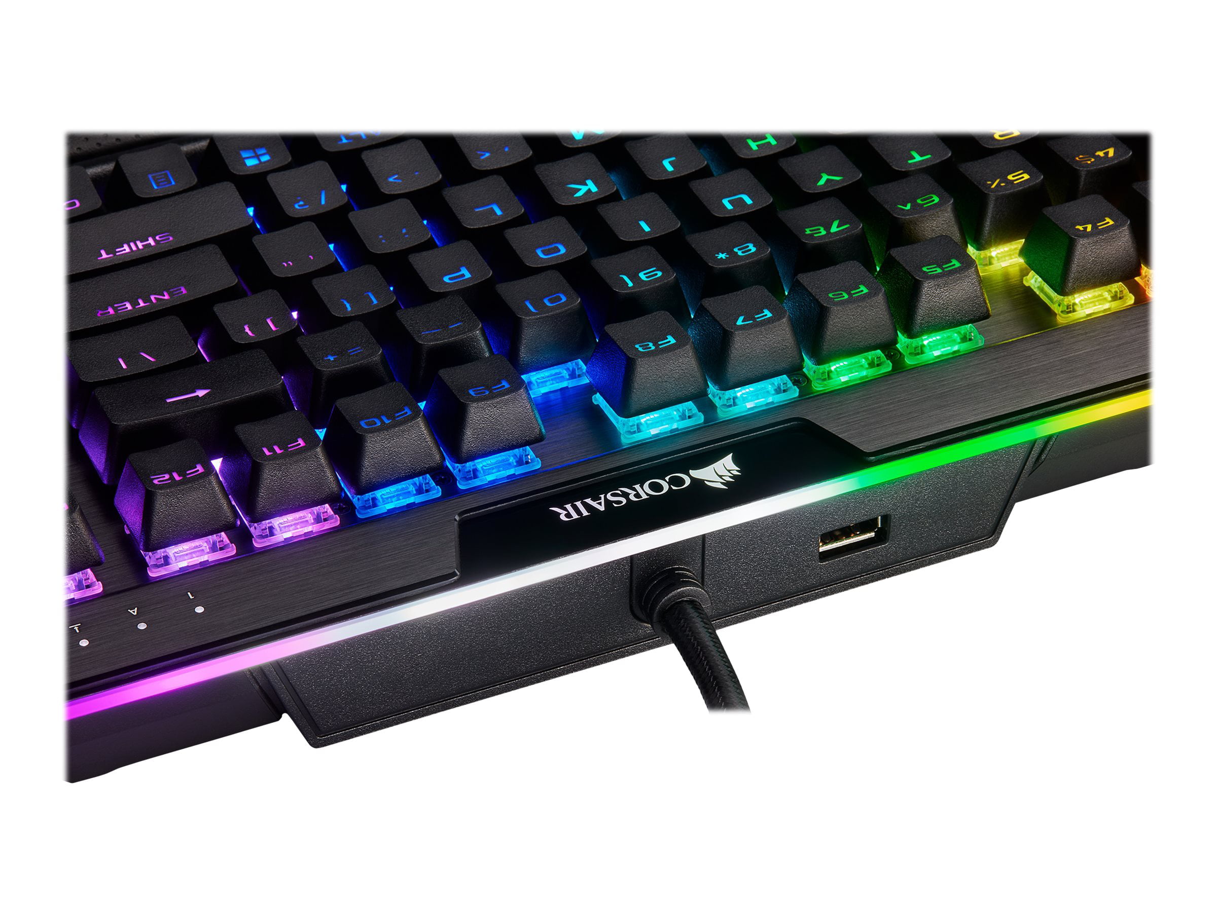 ost Underskrift R CORSAIR K95 RGB PLATINUM XT Mechanical Gaming Keyboard, Backlit RGB LED,  CHERRY MX SPEED RGB Silver, Black - Walmart.com
