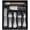 Black, variant on Silverware Drawer Organizer Tray, Plastic Cutlery Storage for Kitchen, Flatware and Utensil Holder Divider for Spoons Forks Knives Tableware, 9.1 x 12.6", 5 Slots, Black
