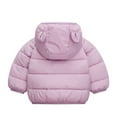 thumbnail image 4 of Jacket Kids Toddler Boys Girls Winter Windproof Cartoon Print Bear Ears Hooded Coat, 4 of 4