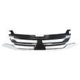 thumbnail image 4 of Genrics Front Upper Mesh Grille Grill Strip Trim Black Chrome Replacement for 2016 2017 2018 Outlander, 4 of 5