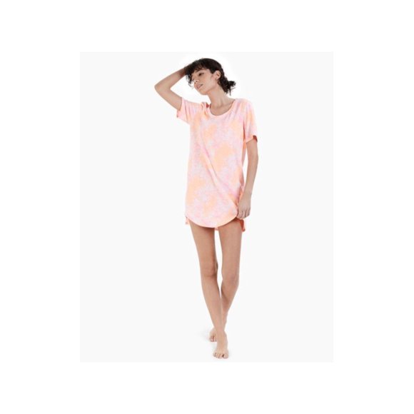 JENNI Intimates Pink Ribbed Nightgown S