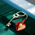 thumbnail image 5 of Hearth & Gear Leather Heart Keychain Handmade Cute For Her, 5 of 5