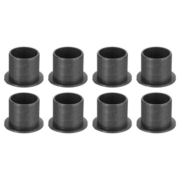 8 Pack Flanged Sleeve Bearing, Plastic Bushing ID 20mm x OD 23mm x Length 21mm POM Bushing, Black