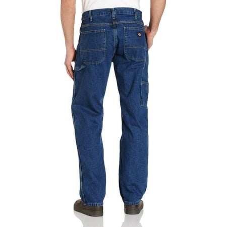 Dickies Mens Relaxed Fit Stonewashed Carpenter Denim Jeans, 33W x 32L ...