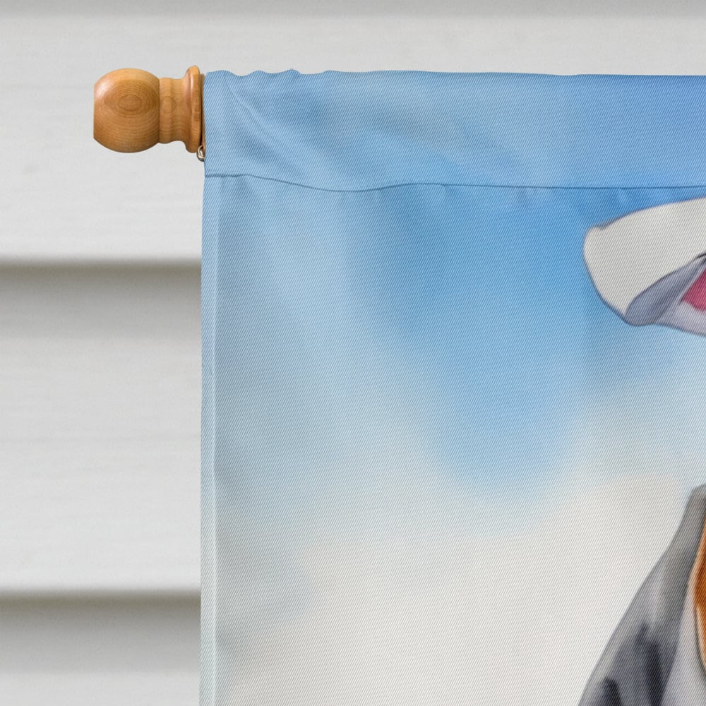 Black and Tan Coonhound Easter Egg Hunt House Flag 28 in x 40 in