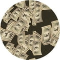 thumbnail image 1 of Ahgly Company Machine Washable Indoor Round Transitional Chocolate Brown Area Rugs, 4' Round, 1 of 7