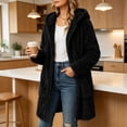 thumbnail image 6 of Winter Coats for Women Long Plush Hooded Soft Fleece Zip-Up Jacket with Pockets,Warm Winter Outerwear for Casual Wear, 6 of 6