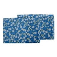 thumbnail image 3 of S4Sassy Blue Leaves & Night Jasmine Floral Everyday Washable Placemats With Napkins Dining Table Decor, 3 of 3